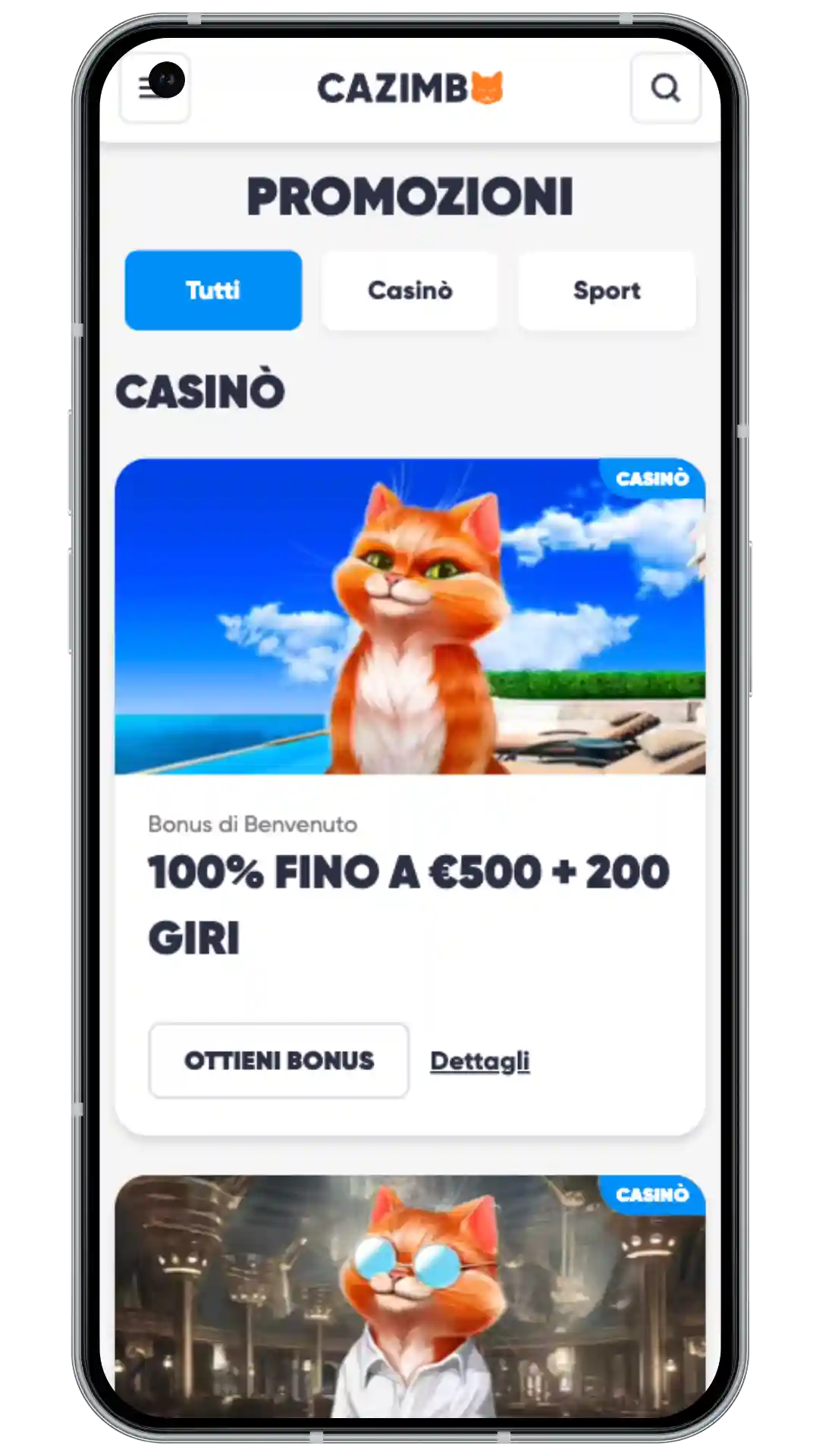 applicazione mobile cazimbo