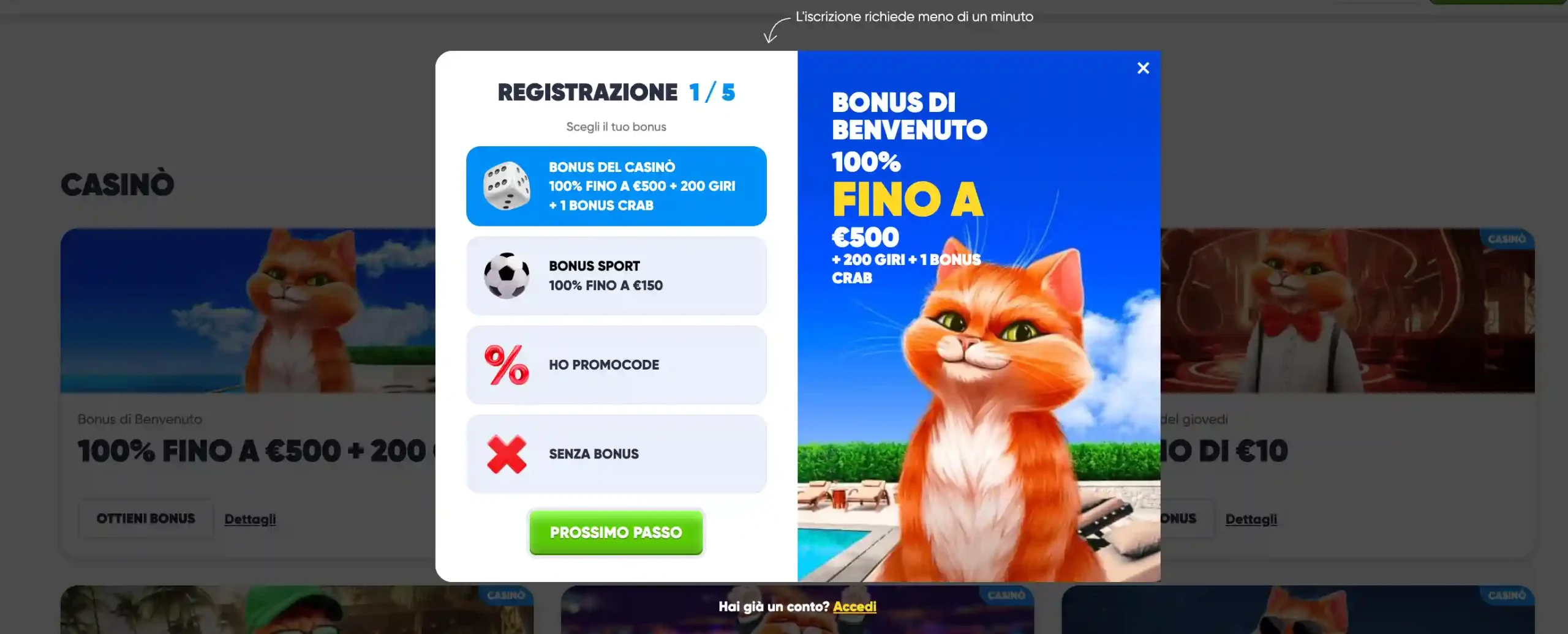 bonus su Casino Cazimbo