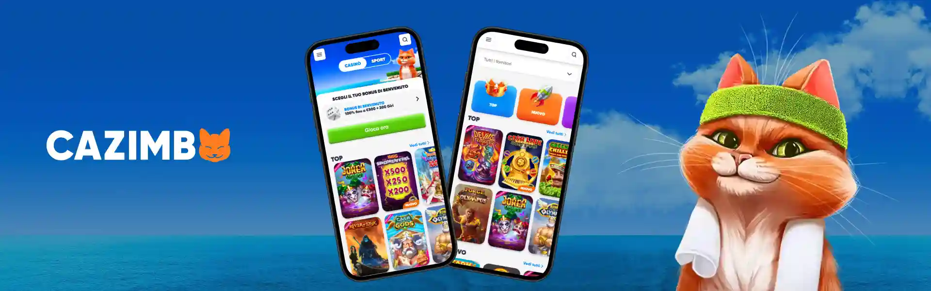 Cazimbo app: App mobile del casinò Cazimbo visualizzata su smartphone con la mascotte del marchio