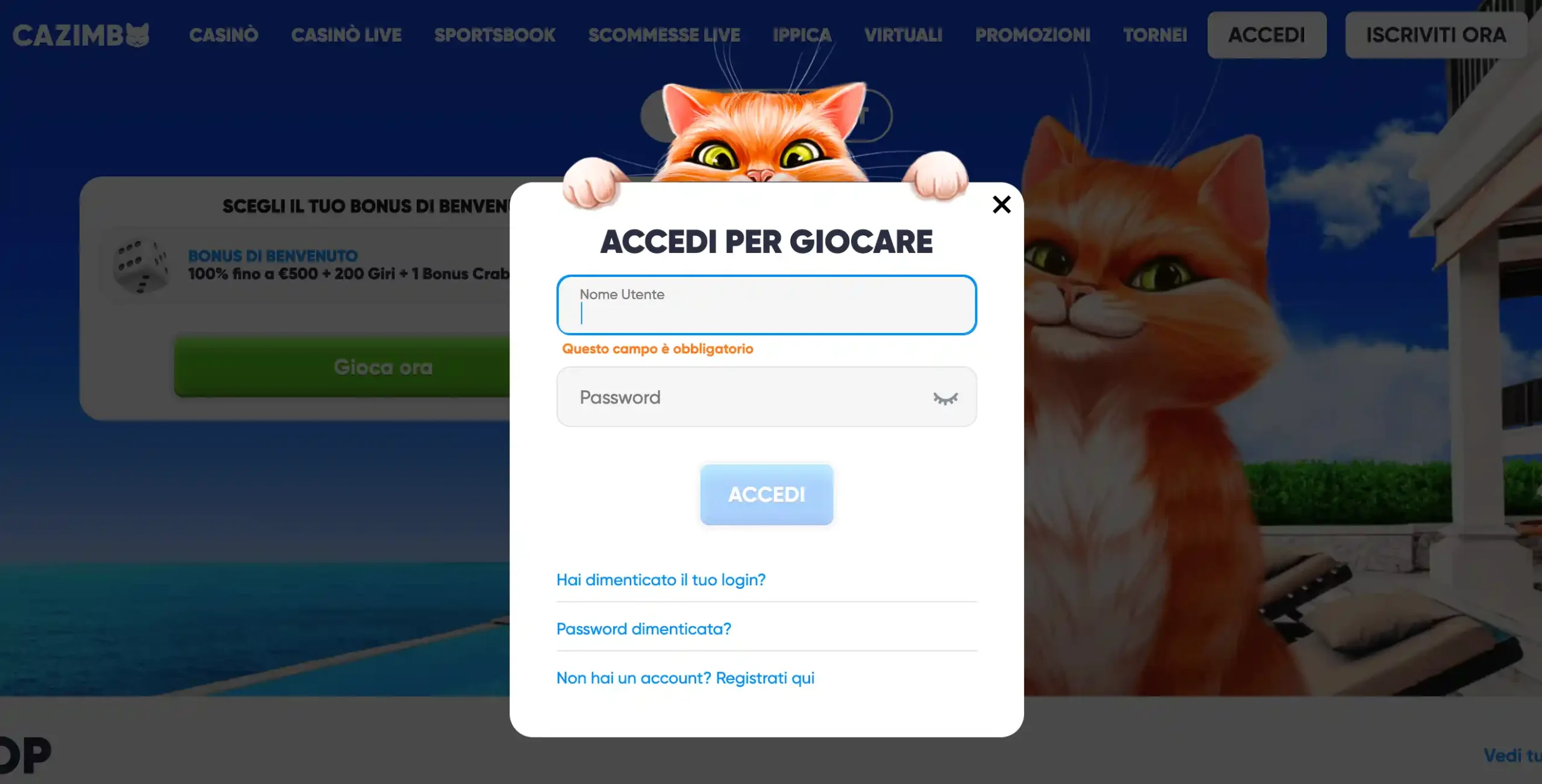 cazimbo casino login